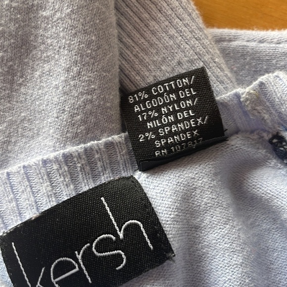 Periwinkle Kersh Pullover Crewneck Sweater M Canadian soft two toned lightweight - Picture 6 of 7